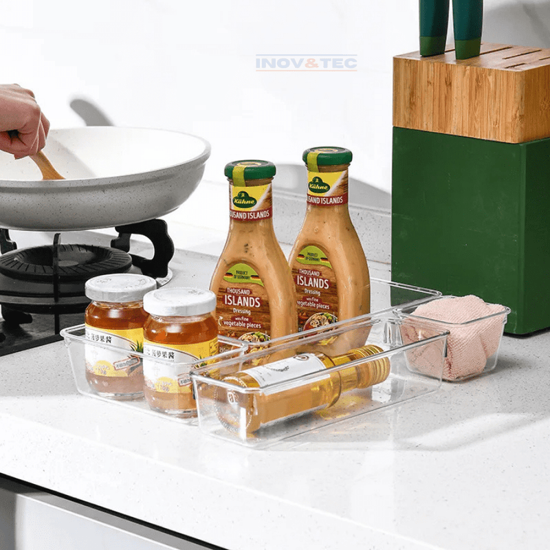 Kit Organizadores Em Acrílico Premium - Organize Suas Gavetas, Maquiagem e Muito Mais Com Estilo e Praticidade