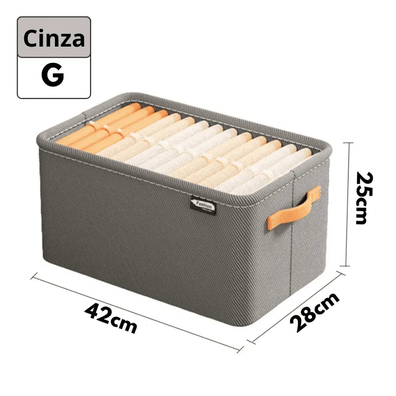 Kit com até 8 Caixas Organizadoras Dobráveis para Roupas Modern Luxo