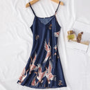 Pijama Feminino OrientalFly Conjunto Camisola e Roupão Em Seda Gelo | Toque De Seda Confortável