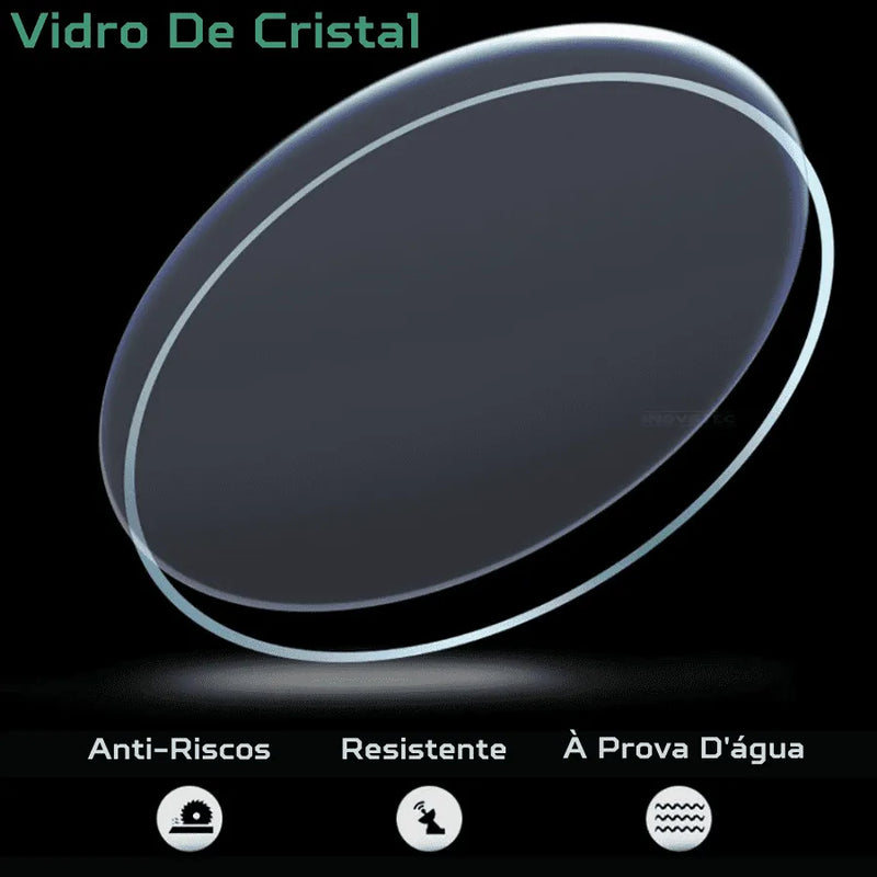 Relógio Masculino LIGE "Quartz Date" - Aço Inoxidável, Movimento de Quartzo, Data, Catraca Funcional, Vidro de Cristal e À Prova D'água 30 Metros