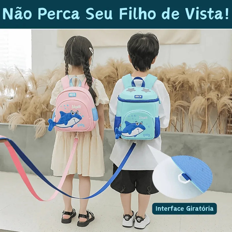 Mochila Infantil Bebê Tubarão - Mergulhe Nos Estudos