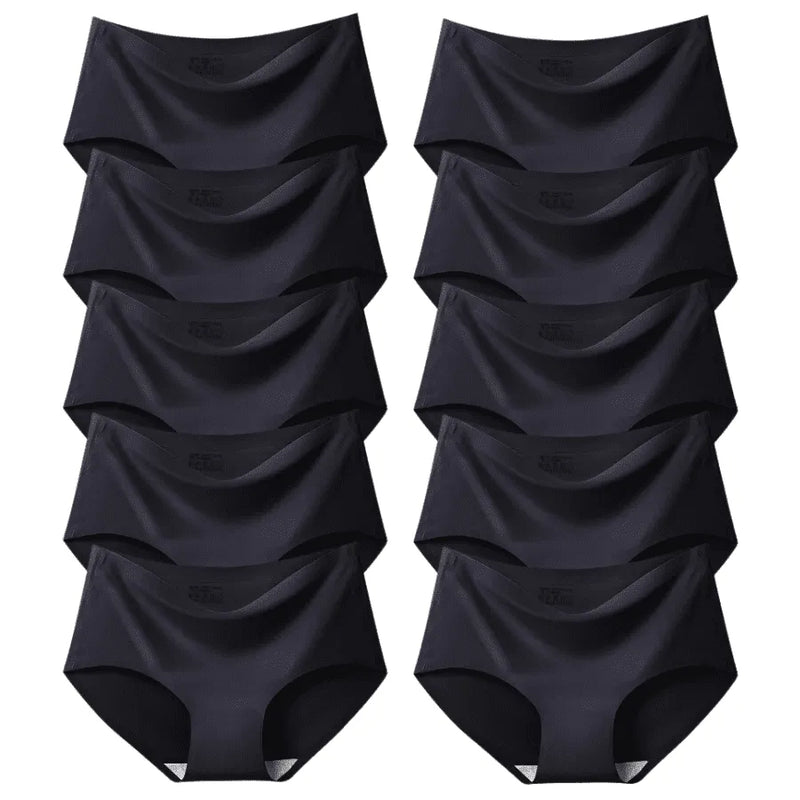 Kit Calcinhas em Seda sem Costura PlusConfort [PAGUE 5 LEVE 10]