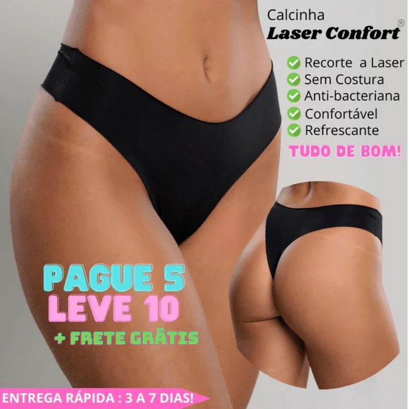 Calcinha Premium sem Costura a Laser e Confortável Laser Confort® [COMPRE 5 LEVE 10]
