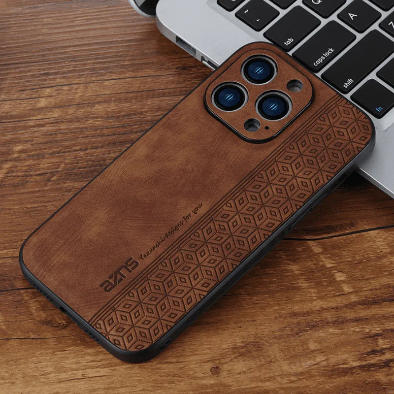 Capinha de Celular para Iphone em Couro 3D AZNS