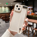 Capinha Iphone de Silicone Com Apoio Anti-Queda e Detalhe Metalizado - Case De Alta Proteção e Resistência