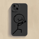 Capinha Iphone Stick Man Dedo Do Meio De Silicone - Case de Alta Proteção e Resistência