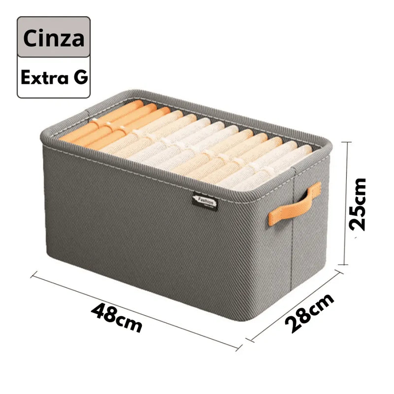 Kit com até 8 Caixas Organizadoras Dobráveis para Roupas Modern Luxo