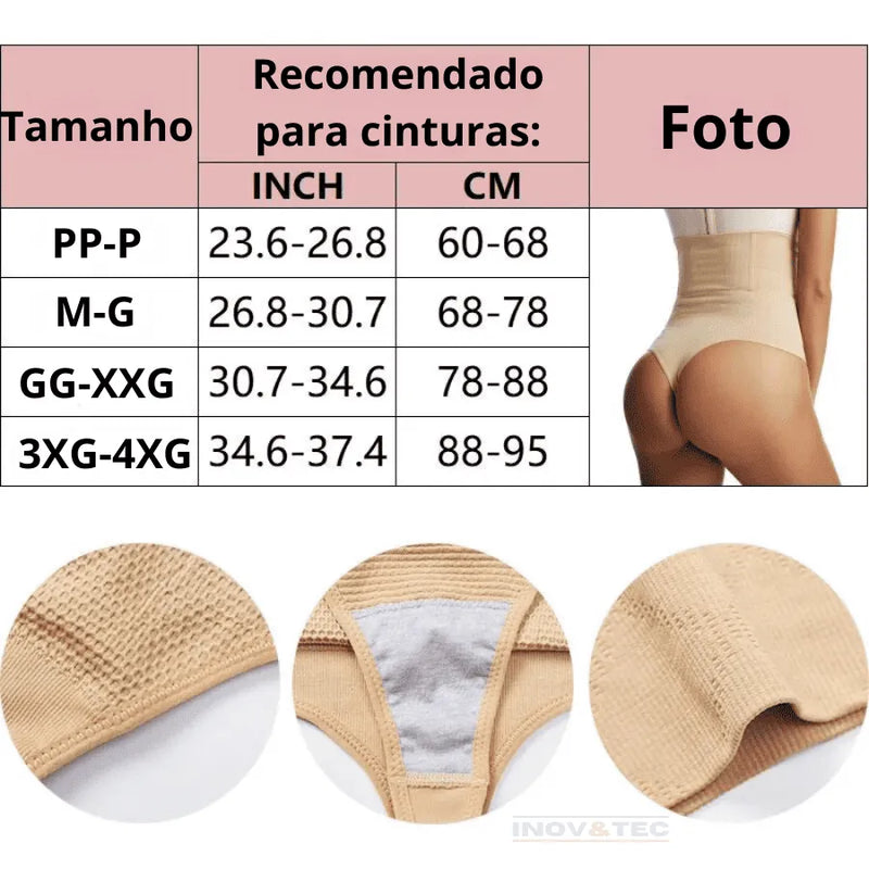 Cinta Modeladora Feminina SlimFit - Modela a Cintura, Esconde a Pochete e Empina o Bumbum Sem Enrolar e Sem Incômodos