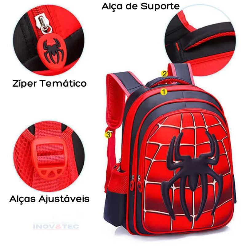 Mochila Infantil Homem-Aranha - De Volta às Aulas