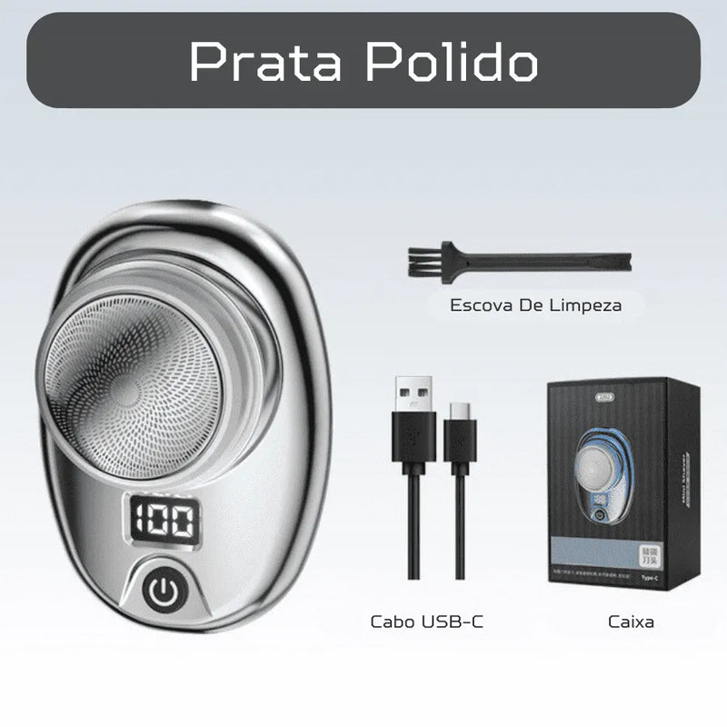 Barbeador Elétrico Portátil com Display de Bateria Digital sem Fio ULTRA SHAVER