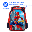Mochila Escolar Infantil com 3 Compartimentos à Prova D'água Vingadores Heróis
