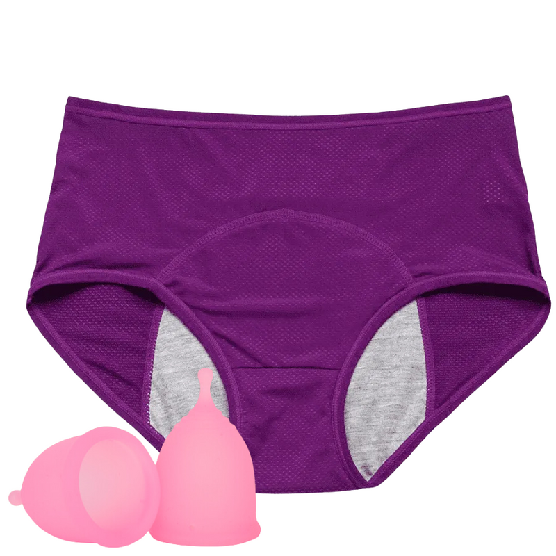 Calcinha Absorvente Protetora CarePlus® + Coletor Menstrual de Brinde [Leve 5 Pague 4]