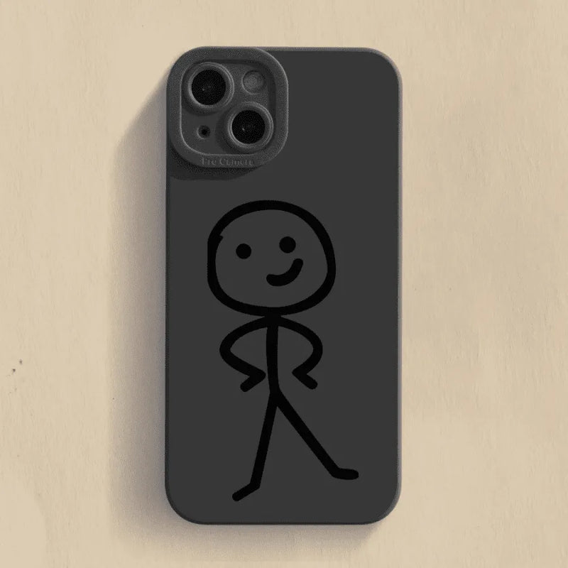 Capinha Iphone Stick Man Dedo Do Meio De Silicone - Case de Alta Proteção e Resistência
