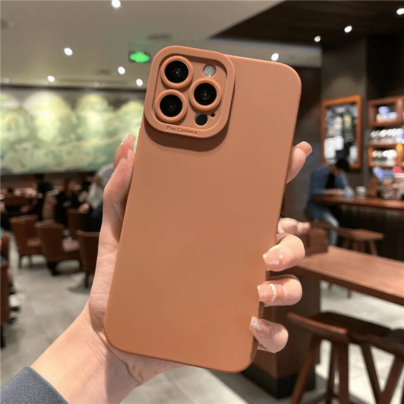 Capinha de Celular para IPhone com proteção 360º para as lentes da Câmera em Silicone Anti-Impacto Câmera Prô