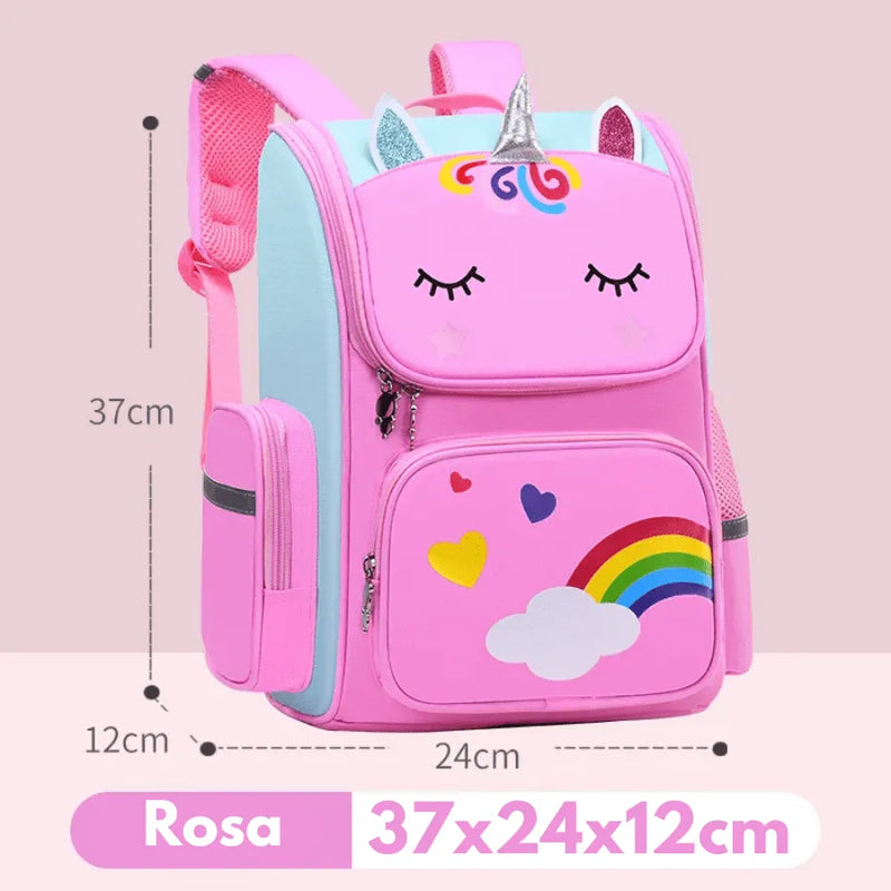 Mochila infantil de Unicórnio - Brilhe Como Um Arco-íris
