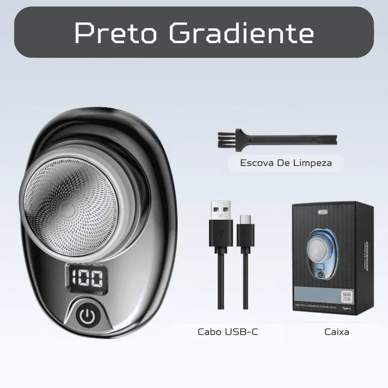 Barbeador Elétrico Portátil com Display de Bateria Digital sem Fio ULTRA SHAVER