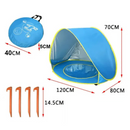 Barraca de Praia Infantil com Piscina e Proteção UV DIVERSÃO TOTAL