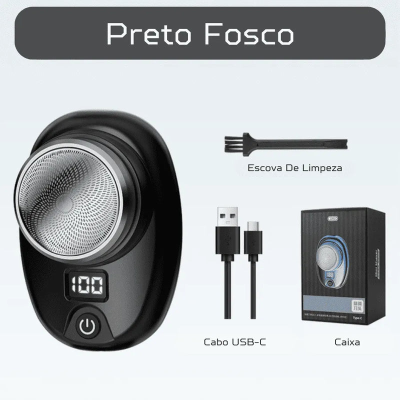 Barbeador Elétrico Portátil com Display de Bateria Digital sem Fio ULTRA SHAVER