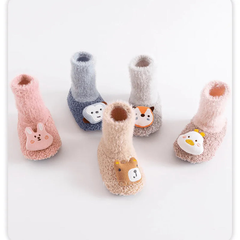 Sapatinho Meia De Inverno "Pezinho  Pelúcia"- Super Confortável, Quentinho e Antiderrapante