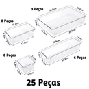 Kit Organizadores Em Acrílico Premium - Organize Suas Gavetas, Maquiagem e Muito Mais Com Estilo e Praticidade