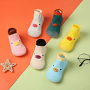 Sapatinho Meia para Bebês em Algodão Antiderrapante Patinho Na Lagoa