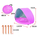 Barraca de Praia Infantil com Piscina e Proteção UV DIVERSÃO TOTAL