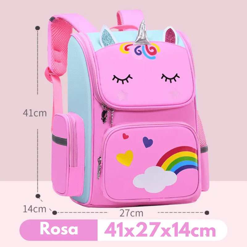 Mochila infantil de Unicórnio - Brilhe Como Um Arco-íris