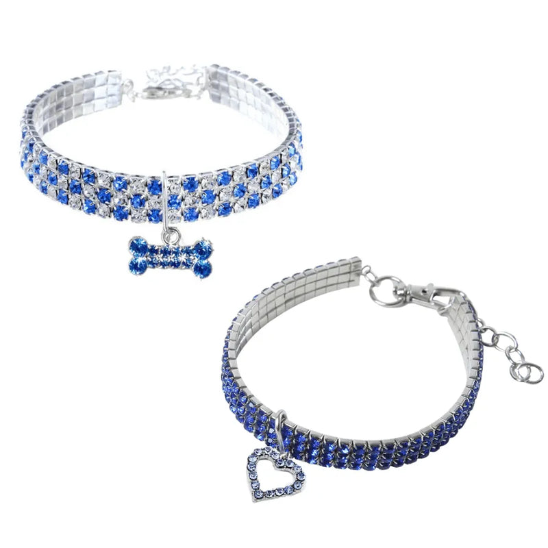 Colar Pet Chique - Coleira Cravejada De Cristais De Zircônia | Seu Pet Ainda Mais Estiloso!