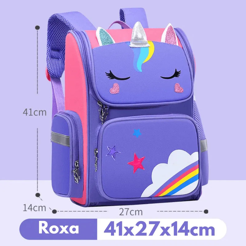 Mochila infantil de Unicórnio - Brilhe Como Um Arco-íris