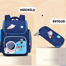 Mochila Infantil Premium Impermeável Unisex - Aventura Espacial Na Escola + Brinde