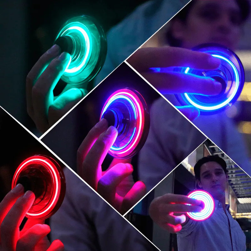 Disco Voador Spinner com LED Boomerang Flying