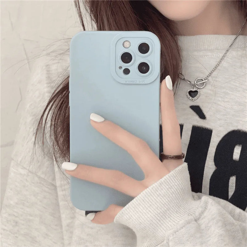 Capinha de Celular para IPhone com proteção 360º para as lentes da Câmera em Silicone Anti-Impacto Câmera Prô