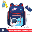 Mochila Infantil Premium Impermeável Unisex - Aventura Espacial Na Escola + Brinde
