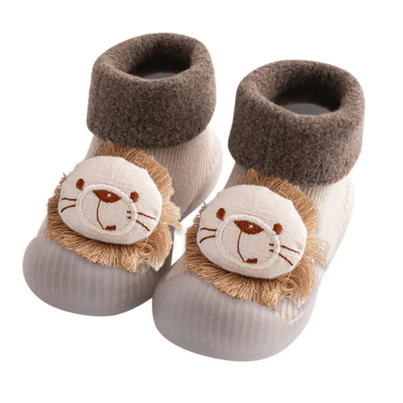 Sapatinho Meia para Bebês com Bichinhos em Algodão e Antiderrapante ZOO BEBÊ