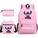 Kit Escolar Infantil Mochila + Lancheira e Estojo Lilo Stitch Lovers