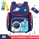 Mochila Infantil Premium Impermeável Unisex - Aventura Espacial Na Escola + Brinde