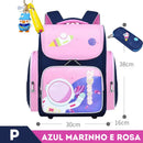 Mochila Infantil Premium Impermeável Unisex - Aventura Espacial Na Escola + Brinde