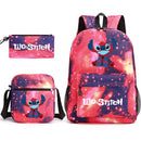 Kit Escolar Infantil Mochila + Lancheira e Estojo Lilo Stitch Lovers