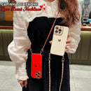 Capinha de Celular para Iphone com Cordão Love Heart Necklace