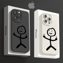 Capinha Iphone Stick Man Dedo Do Meio De Silicone - Case de Alta Proteção e Resistência