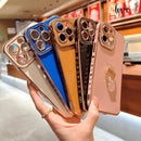 Capinha Iphone Love Heart Com Anel De Apoio Cravejado - Case Luxuosa de Proteção 360º