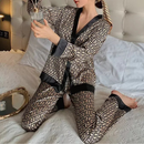 Pijama Feminino Billionare - Conjunto Luxo Calça e Camisa Longa Em Seda Gelo Premium | Toque De Seda Super Confortável