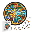 Quebra-Cabeça de Madeira Inova WOOD PUZZLE - Constelações do Zodíaco | Diversão com Diversos Benefícios para Crianças e Idosos