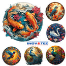 Quebra-Cabeça de Madeira Inova WOOD PUZZLE - Asas e Escamas | Diversão com Diversos Benefícios