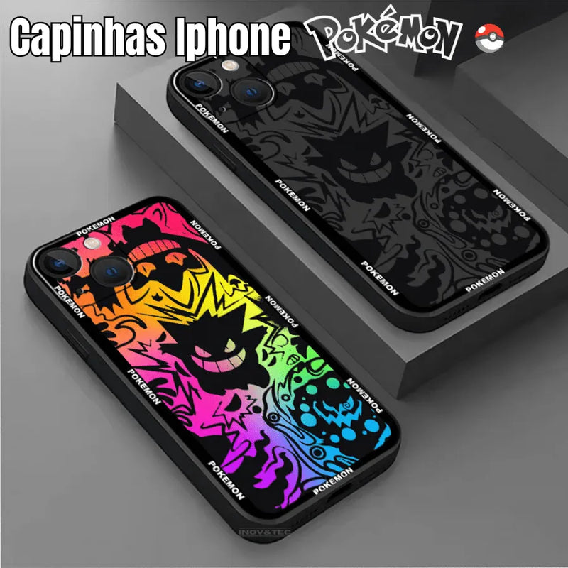 Capinha Iphone Gengar Pokemon - Case De Silicone De Alta Proteção E Resistência