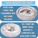 Cama PetPelúcia Original - Cama Para Pet Estilo Caverna Feita de Pelúcia | Conforto Máximo Para Seu Melhor Amigo