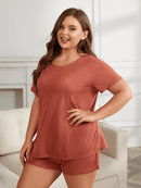 Pijama Feminino Plus Size ConfortSleep - Conjunto BabyDoll e Shorts Fresquinho LooseFit | Tecido Super Macio e Confortável