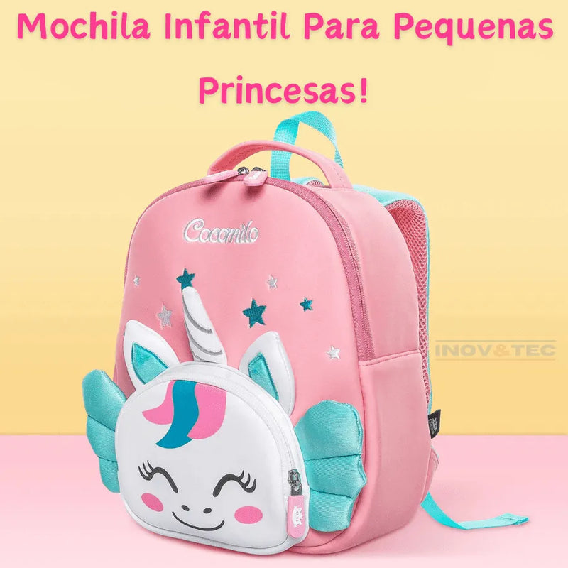 Mochila Infantil Princesa Unicórnio - Para Brilhar no Reino Escolar