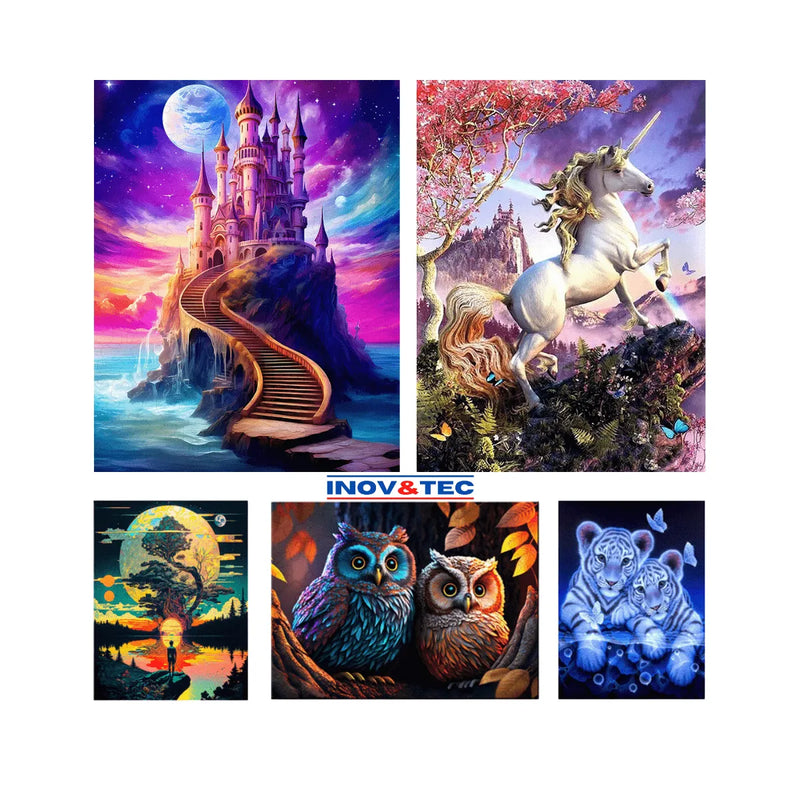 Quebra-Cabeça de Madeira Inova WOOD PUZZLE - Variedade Encantada | Diversão com Diversos Benefícios