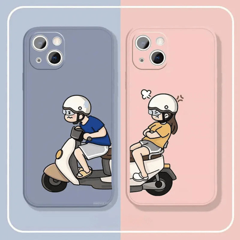 Capinha Iphone Casal Motoca -  - Case de Alta Proteção e Resistência